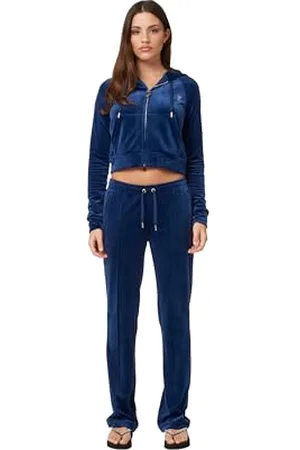 Juicy Couture Classic Velour Hoodie with Juicy Logo Felpa con Cappuccio, , S (Pacco da 12) Donna