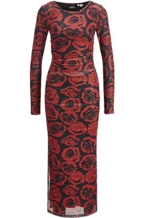 JJXX Jxrosa Mesh LS Maxi Dress Wvn Abito, , S Donna