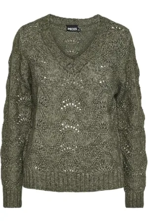 Pieces® Pcbibbi LS V-Neck Knit Noos BC Maglione Lavorato a Maglia, , XS Donna
