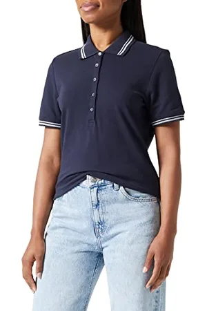 Geox W Maglietta Polo, Blu Scuro, L Donna