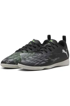 PUMA Future 8 Play IT JR, Scarpe da Calcio, Black Silver-Fluo Green, 34.5 EU