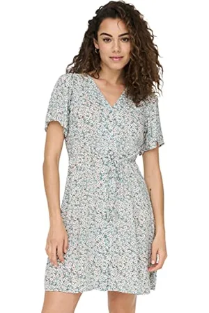 ONLY Onlevida S/S Short Dress Wvn Noos Vestito, , M Donna