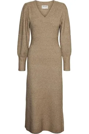 VERO MODA Vmangalina VMA-Abito con Scollo a V, 7/8 Vestito, , L Donna