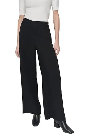 DKNY Pull On Wide Leg Twill Pant Pantaloni, , M Donna
