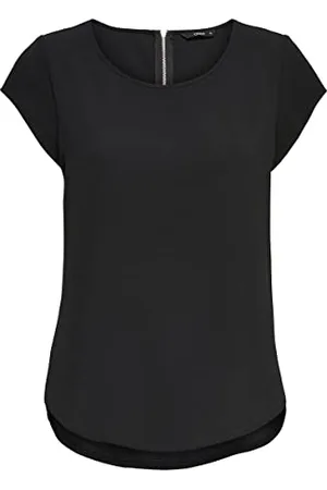 ONLY Onlvic S/S Solid Top Noos Wvn T-Shirt, (Black), 40 EU Donna