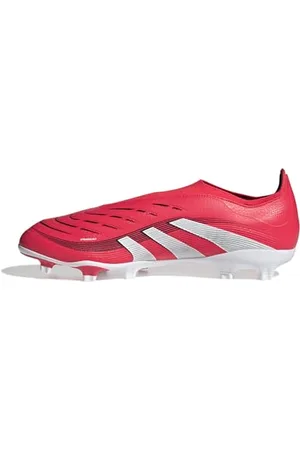 adidas Predator League Laceless Firm Multi Ground Football Boot, Scarpe da Calcio Unisex-Adulto, Lucid Red/Cloud White/Core Black, 40 EU