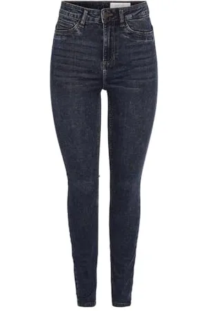 Noisy May Nmcallie HW Skinny Jean Vi506db FWD Noos Pantaloni, Jeans Scuro, 26W x 32L Donna