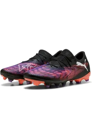 PUMA Future 8 Match Low FG/AG, Scarpe da Calcio Unisex-Adulto, Black White-Glowing Red, 45 EU