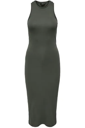 ONLY Onlbelfast S/L Midi Dress Jrs Noos, Vestito Donna, , XL