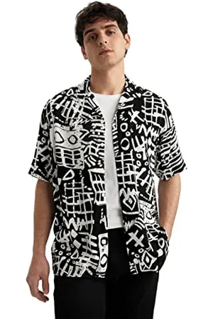 DeFacto Z6026AZ Maglietta a Tunica, Black, M Uomo