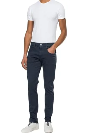 Replay Anbass Hyperflex Colour Xlite Jeans, 010 Blu, 34W x 34L Uomo