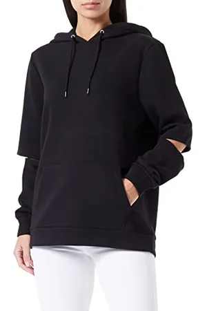 FIND FIND Split Sleeve, cappuccio Donna, (Black), Small