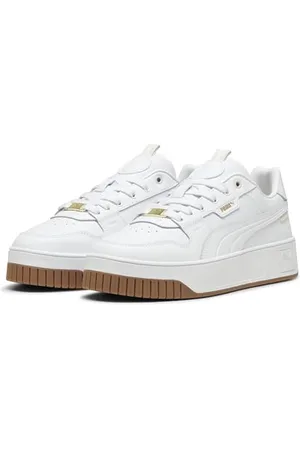 PUMA Carina Street Lux, Sneaker Donna, White White Gold, 38.5 EU