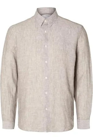 SELECTED Slhregkylian-Linen Shirt LS Classic Noos Camicia a Maniche Lunghe, , M Uomo