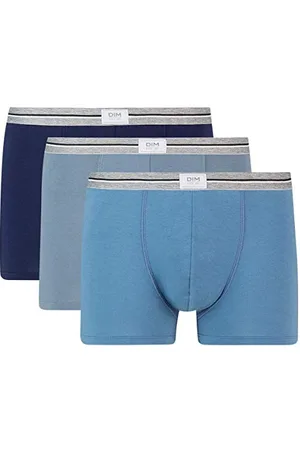 Dim Boxer Ultra-Resistenti in Cotone Elasticizzato Uomo x3, Blu Denim/Grigio Topo/Blu Denim, XL