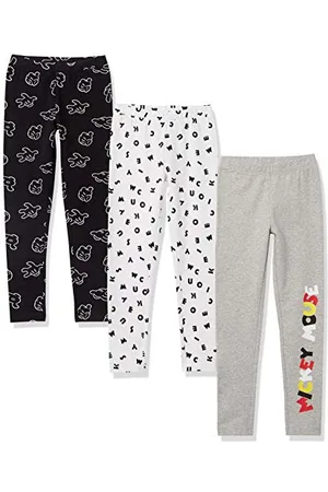 Amazon Disney | Marvel | Star Wars | Frozen | Princess Leggings Bambine e Ragazze, Pacco da 3, , 4 Anni
