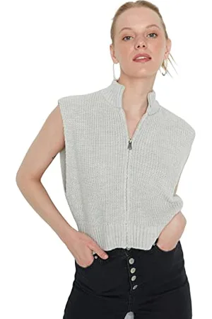 Trendyol Maglione di Maglieria con Colletto in Piedi di Base vestibilità Regolare, , S Donna