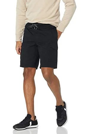 Amazon Pantaloncini Cargo con Vita Elasticizzata Interno Gamba 23 cm Uomo, , L