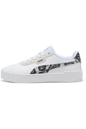 PUMA Carina 3.0 Snake Chic, Scarpe da Ginnastica Donna, White-Vapor Gray Aged Silver, 42 EU