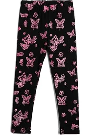 Koton Butterfly Leggings Elastic Waistband Brushed Interior, Leggings