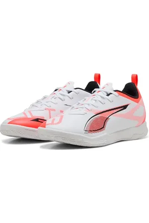 PUMA Ultra 5 Play IT JR, Scarpe da Calcio, White Black-Glowing Red, 29 EU