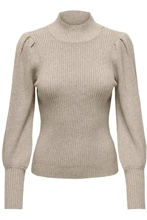 ONLY Onlkatia L/S-Maglione con Collo Alto, /Detail:w. Melange, XL Donna