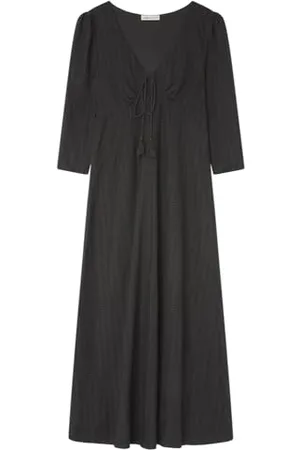 Springfield SPRINGFILED Black Crochet Midi Dress Vestito, , M Donna