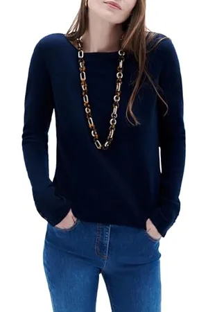 Caroll Maglione da Donna 232K-MZOAN in Cashmere, Navy, XS, Women