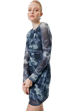 Koton Mini Abito in Tulle, a Maniche Lunghe, con Scollo Rotondo NAN, , M Donna