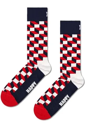Happy Socks Filled Optic Sock Calzini, Multicolore, M Unisex