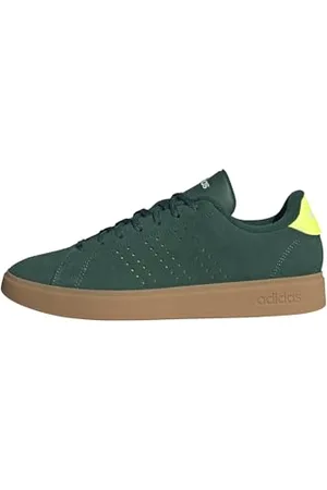 adidas Advantage 2.0 Shoes, Scarpe Uomo, Collegiate Green/Lucid Lemon/off White, 44 2/3 EU