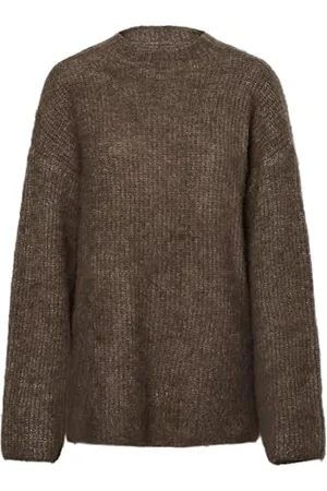 Pieces® Pcmala LS-Maglia a Collo Alto Noos BC Maglione Lavorato, Morel, XS Donna