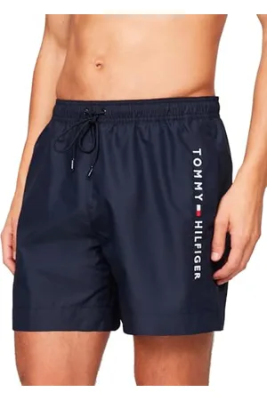 Tommy Hilfiger Pantaloncino da Bagno Uomo Medium Drawstring Lunghezza Media, Blu (Desert Sky), S