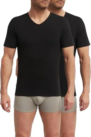 Dim T-Shirt Uomo Termo-Regolazione in Cotone Scollo a V Sport x2, , M