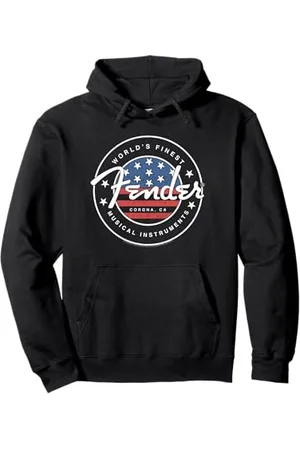 Fender American Flag Circle Stamp Logo Felpa con Cappuccio