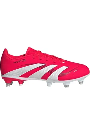 adidas Predator League Soft Ground Football Boots Kids, Scarpe da Calcio, Lucid Red/Cloud White/Core Black, 32 EU