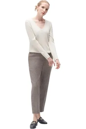 Caroll Maglione da Donna 232K-MARIANNELU in Cashmere, Écru, L, , L Women
