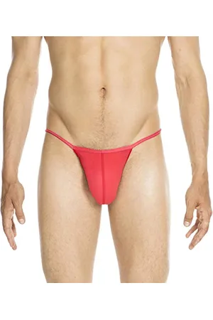 Hom Plume G-string, Tanga Uomo, (Red 4063), Small