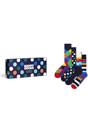 Happy Socks 4-Pack Multi-Color Socks Gift Set Calzini, , 7-11 (Pacco da 4) Unisex