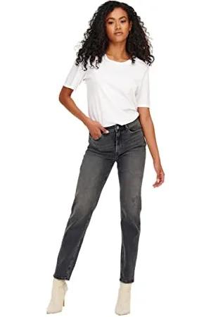 ONLY Onlemily Stretch HW St Ank Cro718 Noos Jeans, , 27W x 30L Donna