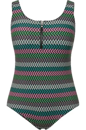 Ulla Popken Costume da Bagno Alice con Cerniera, Cesto 828518 Intero, , 62 Donna