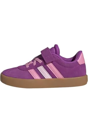 adidas VL Court 3.0 Hook And Loop Shoes Kids, Scarpe, Flash Pink/Bliss Pink/Clear Pink, 30.5 EU