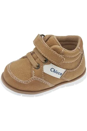 chicco Sneaker Con cierre de gancho y bucle e lacci elastici, Bambino e ragazzo, Ocra (1), 18, Designed in Italy