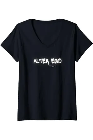 ALTER EGO Donna Fondata nel 2025 Design Maglietta con Collo a V