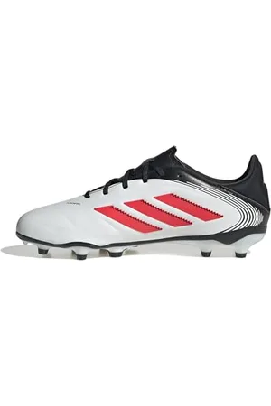 adidas Copa Pure III League FG/MG Football Boots Kids, Scarpe da Calcio, Cloud White/Lucid Red/Core Black, 33 EU