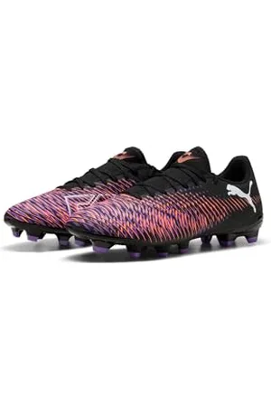 PUMA Future 8 Play FG/AG, Scarpe da Calcio Unisex-Adulto, Black White-Glowing Red, 39 EU