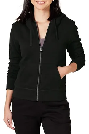 Amazon Giacca con Cappuccio a Cerniera Intera in Pile Foderata in Sherpa (Taglie Forti Disponibili) Donna, , XL