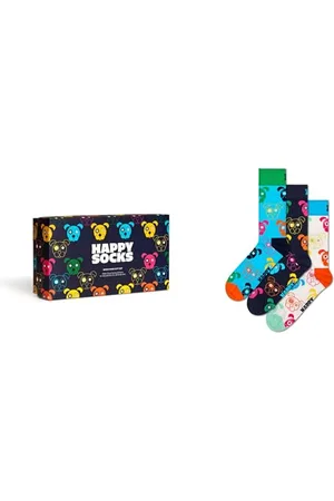 Happy Socks 3-Pack Mixed Dog Socks Gift Set Calzini, , 7-11 (Pacco da 3) Unisex