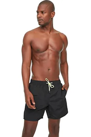 Trendyol Man Beachwear Normal Waist Regular Fit Swimming Shorts Nuoto, Black, XL Uomo