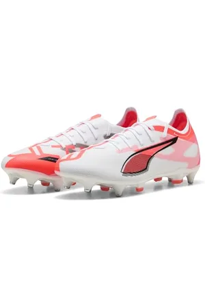 PUMA Ultra 5 Match Mxsg, Soccer Shoe Unisex - Adulto, White Black Glowing Red, 42.5 EU